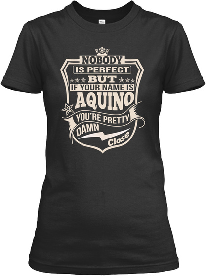 Nobody Perfect Aquino Thing Shirts Black T-Shirt Front