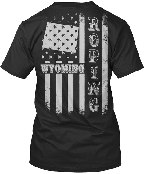 Wyoming Roping Black T-Shirt Back
