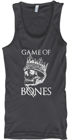Game Of Bones Charcoal T-Shirt Front