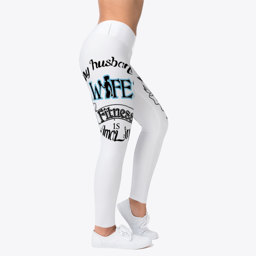 My Husbands Wife Women's Print Fitness Stretch *Leggings* Yoga Pants | eBay