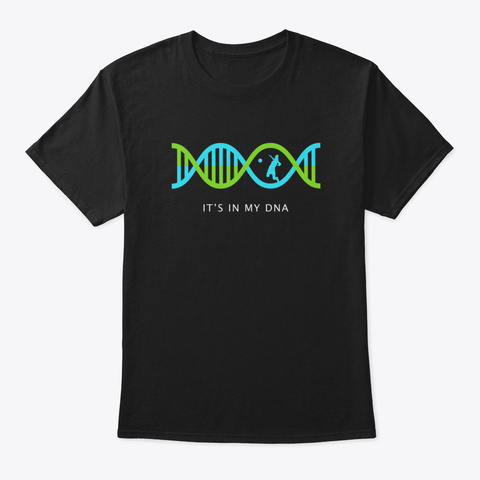 Volleyball Is In My Dna Shirt Volleyball Black T-Shirt Front