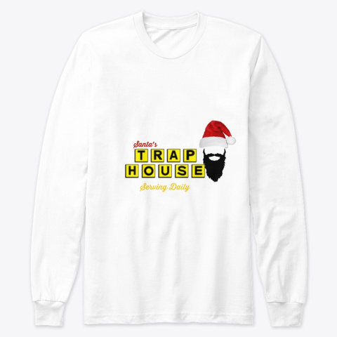 Trap House Santa White T-Shirt Front