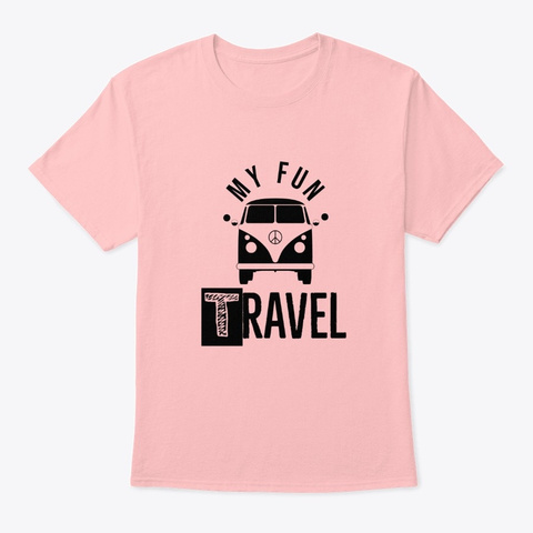 My Fun Travel Pale Pink T-Shirt Front