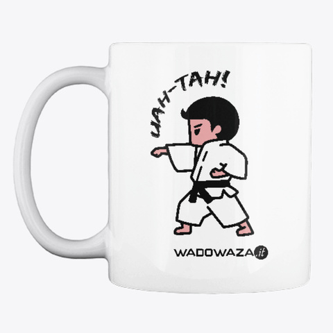 Uah Tah! By Wado Waza   For Adults White Maglietta Front