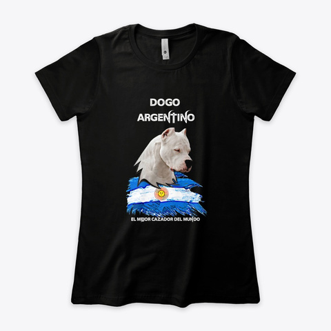 Colección Dogo Argentino 🐕 ✔️ Black Camiseta Front