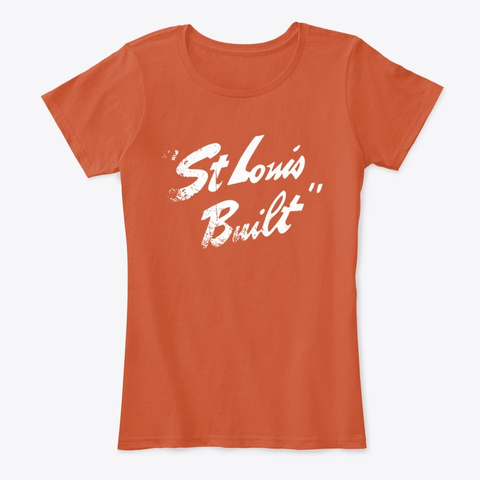 St. Louis Built T Shirt Deep Orange Kaos Front