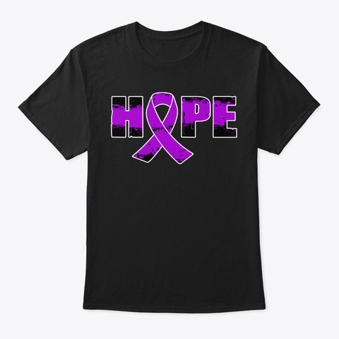 Non Hodgkins Lymphoma Awareness Hope Bel Black T-Shirt Front