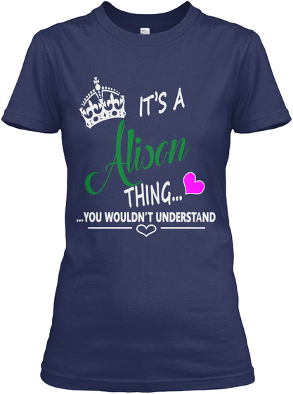 Alison Navy T-Shirt Front
