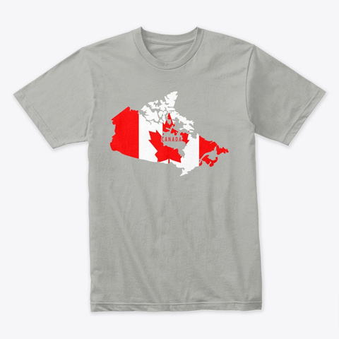 Canadian Flag T Shirt Light Grey T-Shirt Front