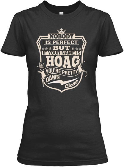 Nobody Perfect Hoag Thing Shirts Black T-Shirt Front