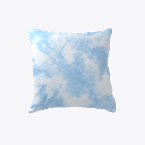 Blue White Frozen Decorative Pillow White Kaos Front