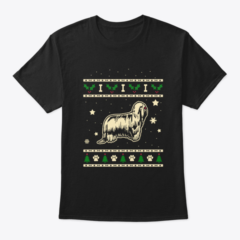 Christmas Komondor Gift Black T-Shirt Front