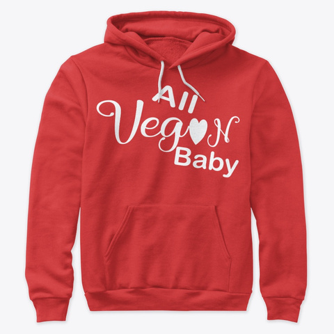 All Vegan Baby Sweat Shirt Red T-Shirt Front