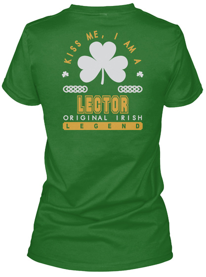 Lector Original Irish Job T Shirts Irish Green Kaos Back