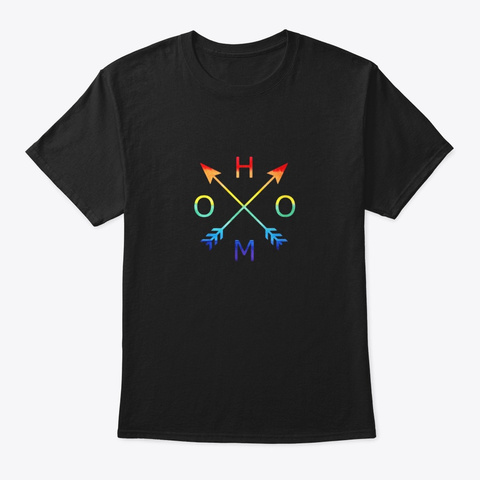 Homo Gay Pride Arrows Shirt T Shirt Black T-Shirt Front
