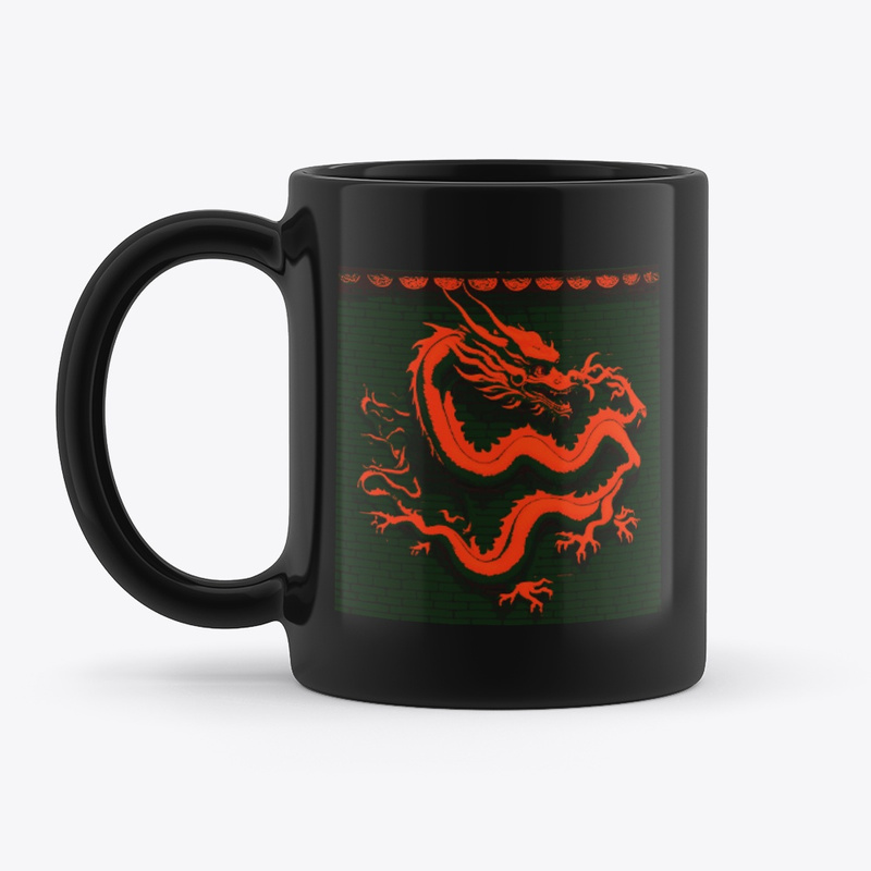 Year of Dragon Black Mug