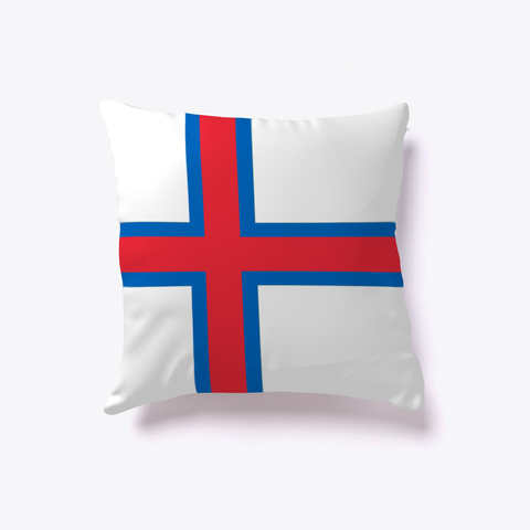 Faroe Islands Flag White Maglietta Front