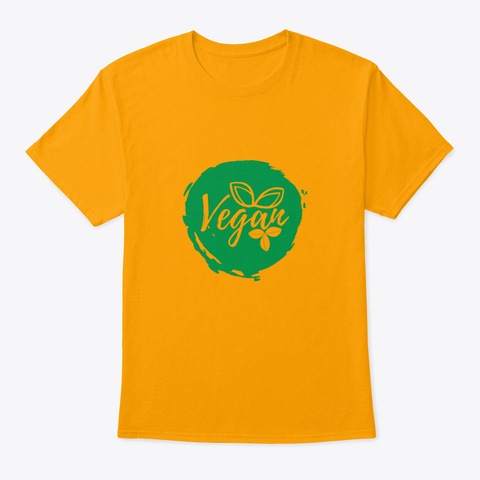 Fright Night  Vegan Vegetarian Shirt V Gold T-Shirt Front