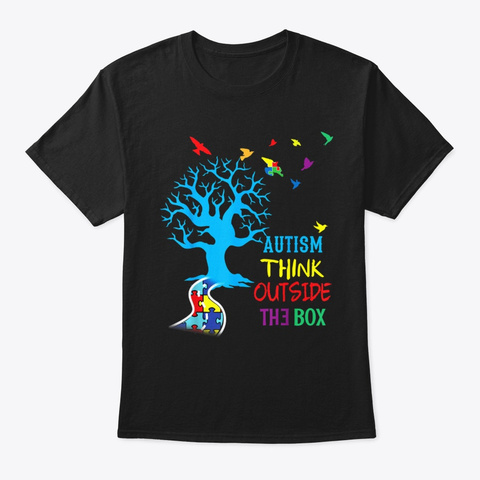 Autism Awareness T Shirt Gift For Mom Da Black T-Shirt Front