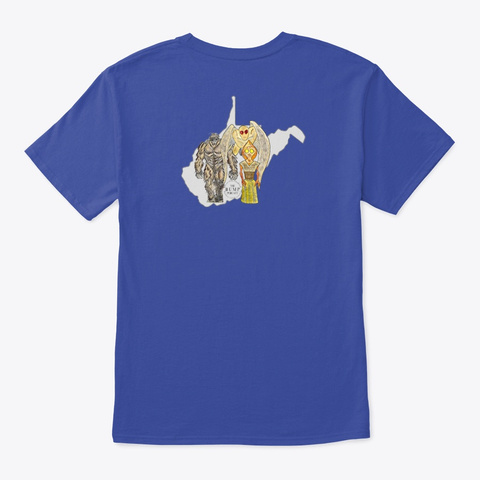 The Bump Podcast Wv Cryptid Crew Deep Royal T-Shirt Back