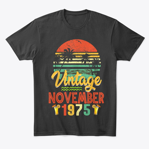 Vintage November 1975 Birthday T-shirts