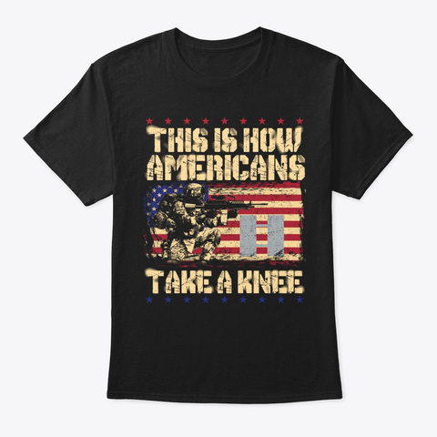 Take A Knee O2 First Lieutenant Black T-Shirt Front
