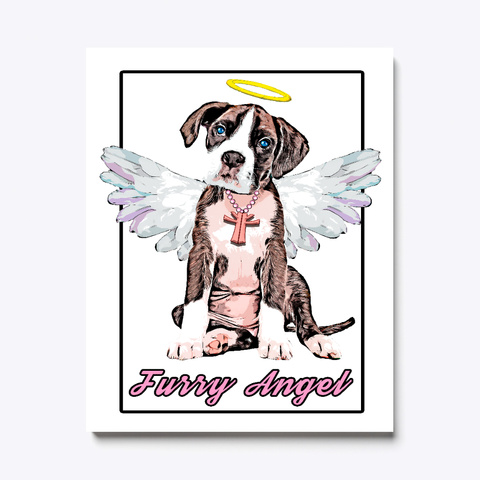 Furry Angel White T-Shirt Front