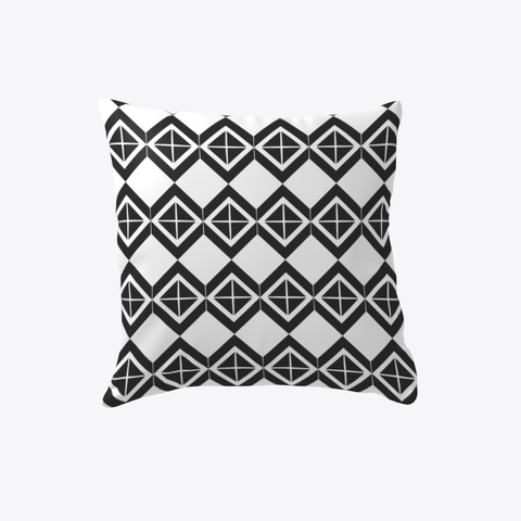 Decorative Diamond Crossed  Pattern Pillow   Digi Art Pillows White T-Shirt Front