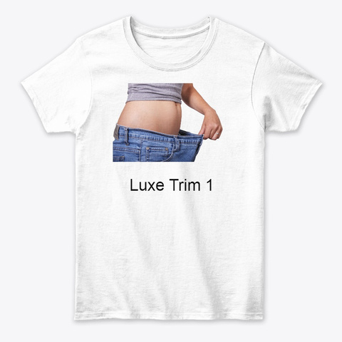 Luxe Trim 1 White T-Shirt Front