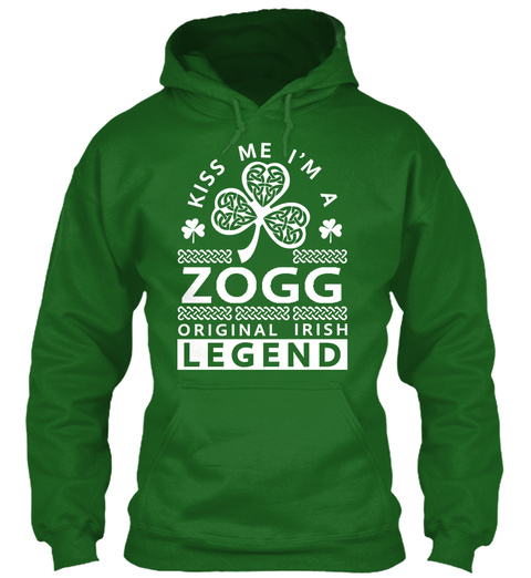 Kiss Me I'm A Zogg Original Irish Legend Irish Green T-Shirt Front