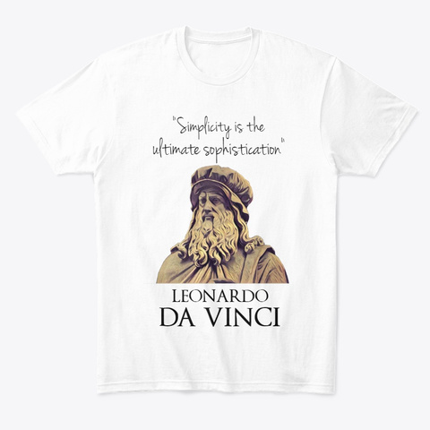 Da Vinci White T-Shirt Front