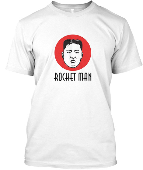 Rocket Man White T-Shirt Front