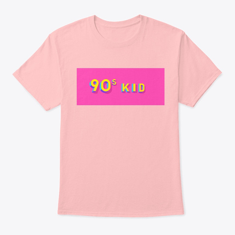 90's Kid Unisex T Shirt Pale Pink T-Shirt Front