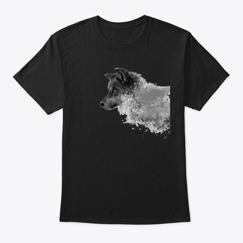 Wolf T Shirts Black T-Shirt Front