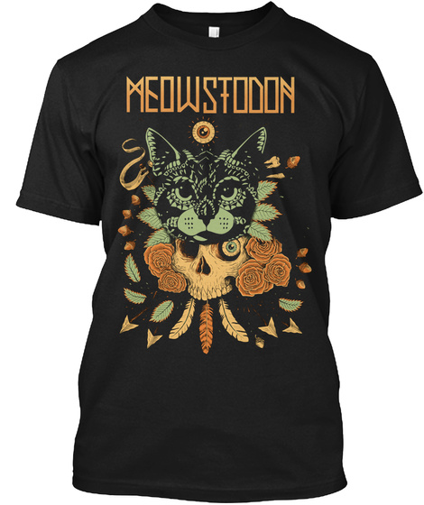 Meowstodon Black T-Shirt Front