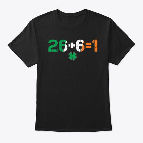 26 61 United Ireland Black T-Shirt Front