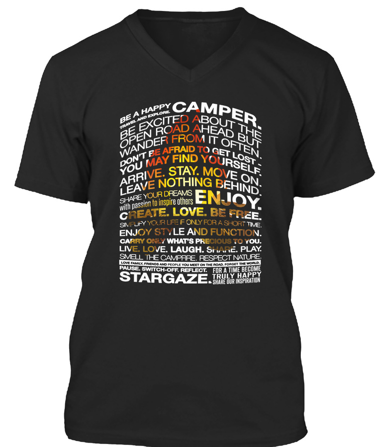 Be a Happy Camper T-shirt. Unisex Tshirt