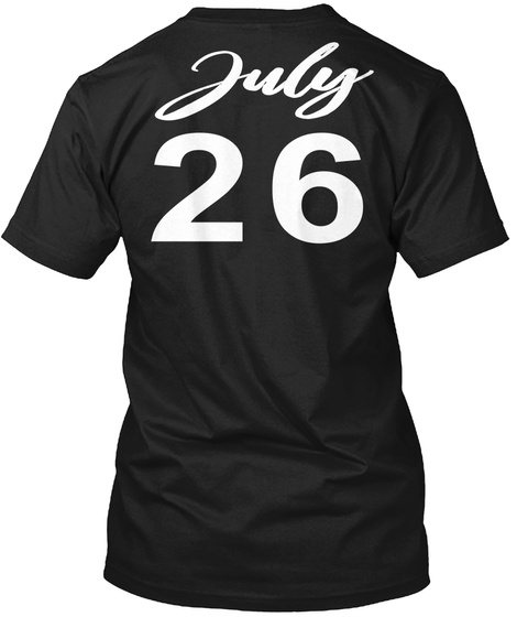 July 26   Leo Black T-Shirt Back