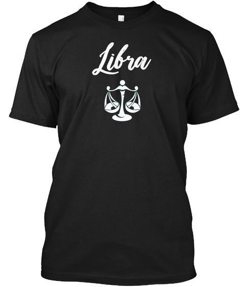 September 25   Libra Black T-Shirt Front