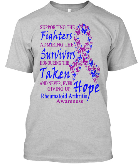 Rheumatoid Arthritis Awareness Shirt Light Steel T-Shirt Front