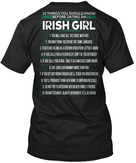 What is it like dating an irish girl?