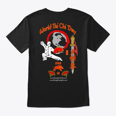 2019 World Tai Chi Day Black T-Shirt Back