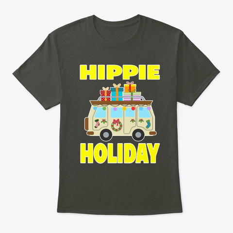 Hippie Holiday Summer Van Vacation Smoke Gray T-Shirt Front