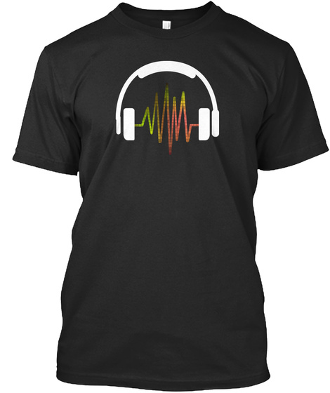 Rasta Headphones And Music Wave T-shirt