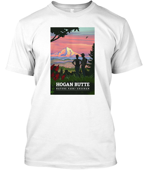 Hogan Butte Nature Park Gresham White T-Shirt Front