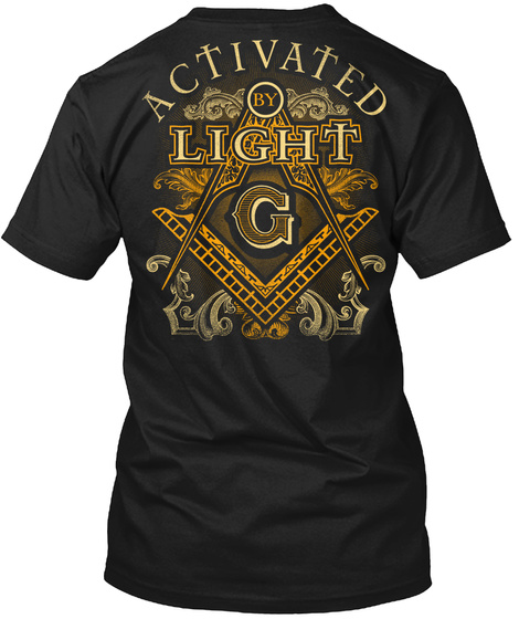Activated By Light Black T-Shirt Back