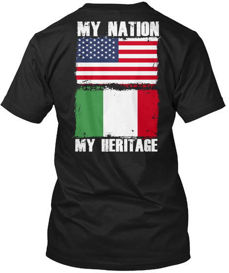 My Nation My Heritage Black T-Shirt Back