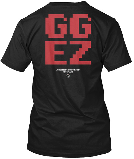 Technoblade Ggez 1999 2022 T Shirt Black T-Shirt Back