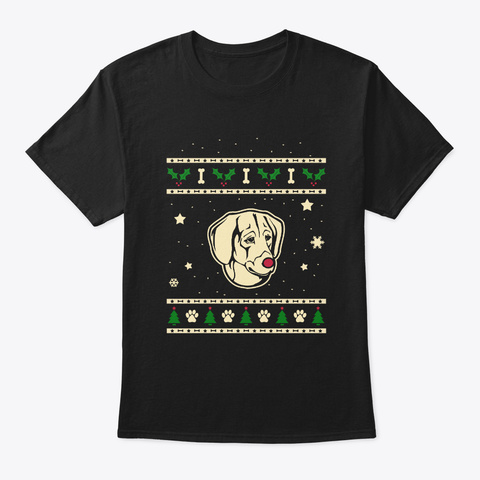 Xmas Black Tan Virginia Foxhound Gift Black T-Shirt Front