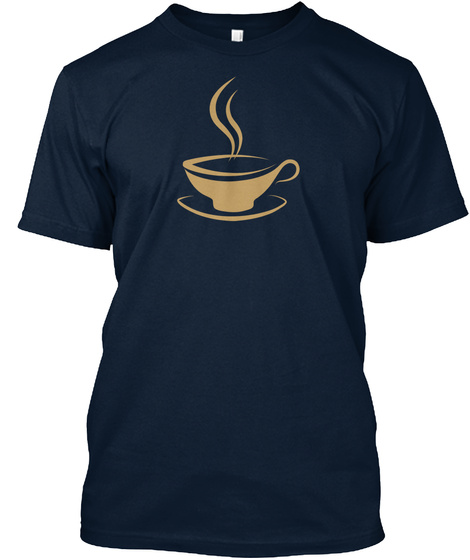 Tshirt Coffee Cup New Navy T-Shirt Front